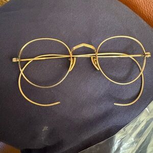 Vintage Round Wireframe Eyeglass frame in 12k Gold filled P3